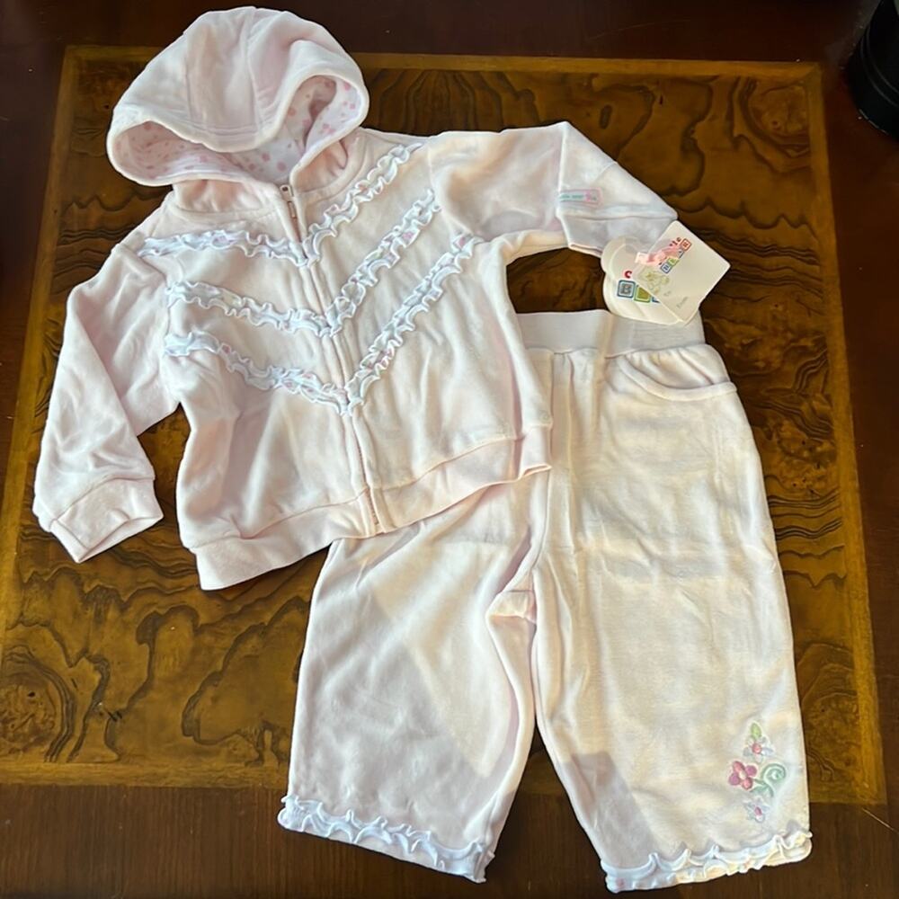 Cuddle Bear Sweater and Pant Set Light Pink Youth 6-9 months NWT